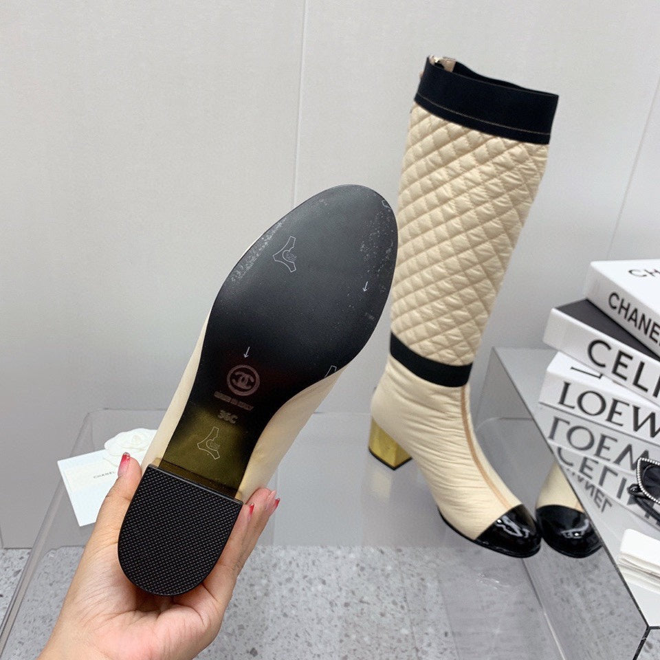 Chanel 2026 Knee-High Boots 50mm Fabric 162205