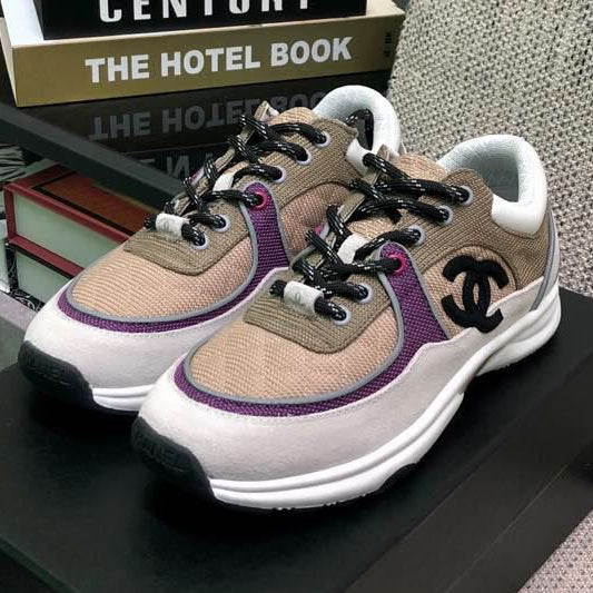 Chanel 2026 Low Top Trainer Sneakers Suede Fabric 128065
