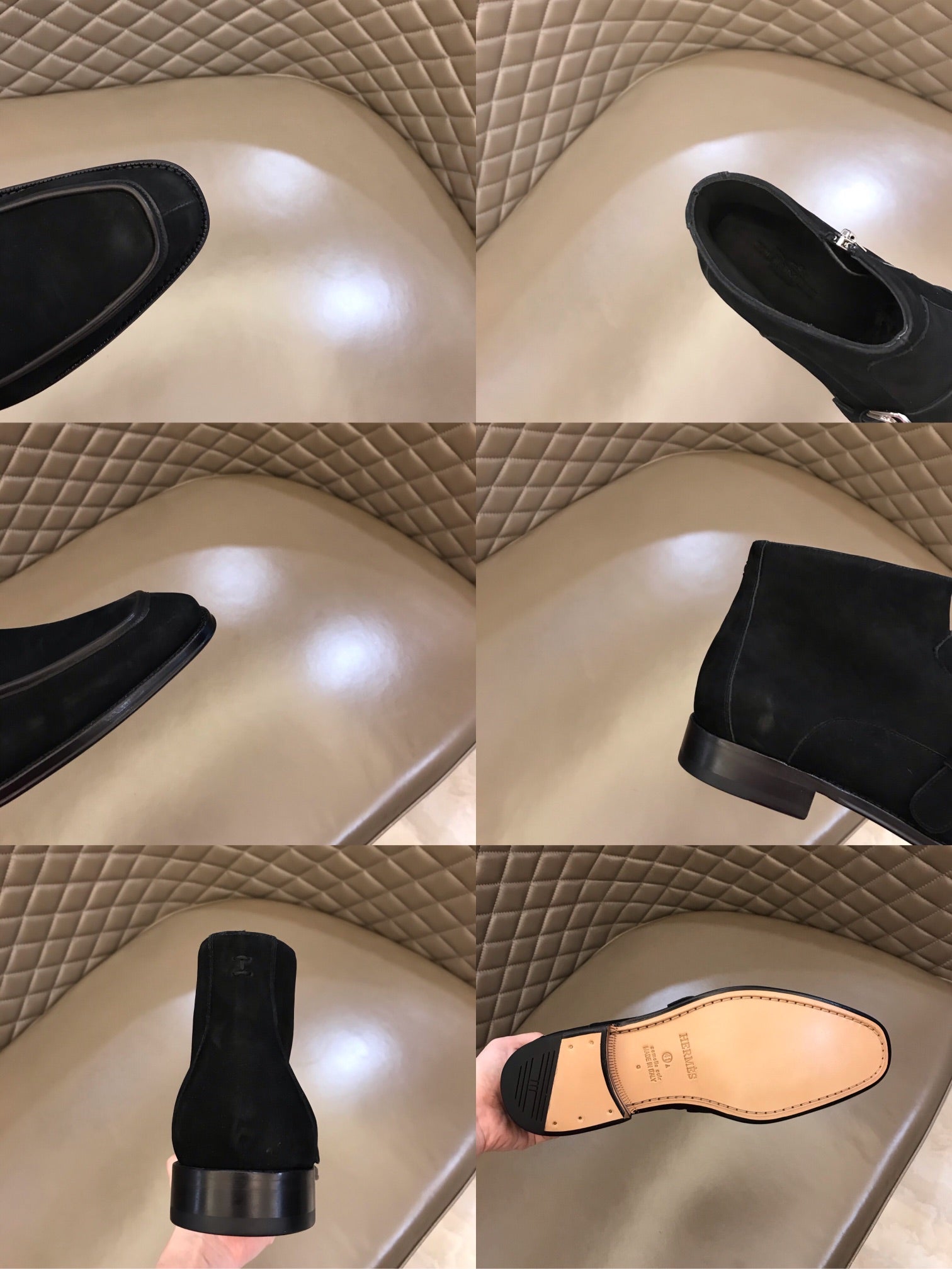 HM Men's Monk Boot Black Suede 527896