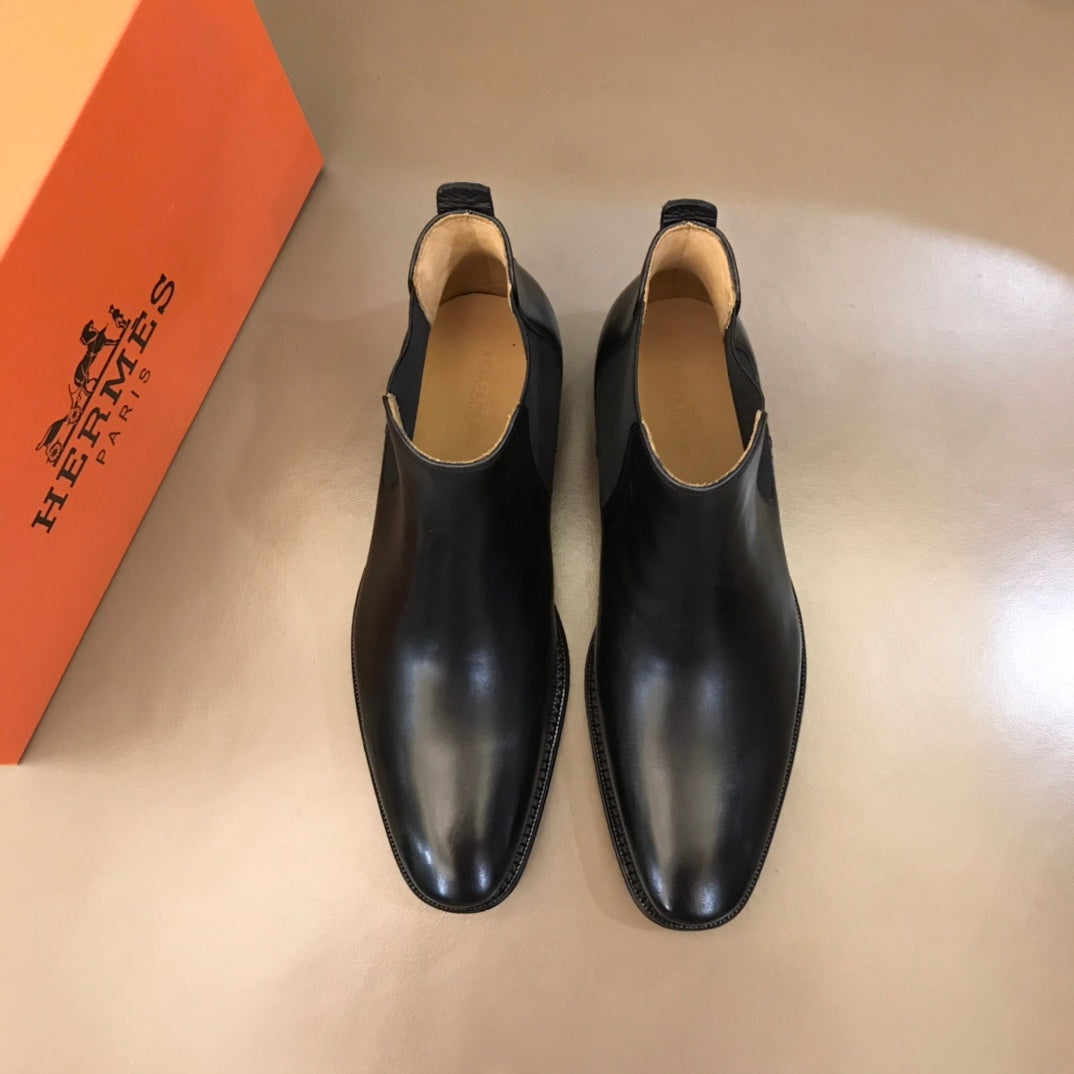 HM Men's Chelsea Boot Black Cowhide