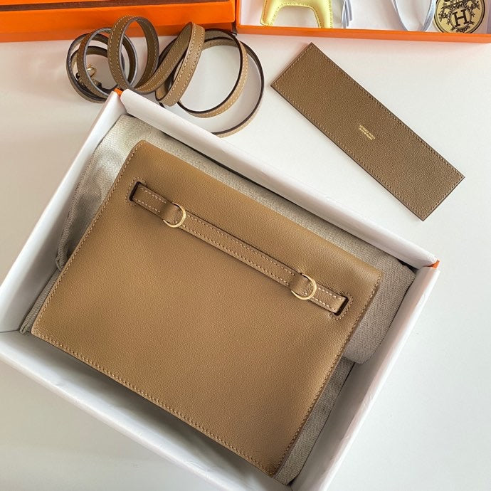 Kelly Danse II 22cm Brown Evercolor Leather Ghw