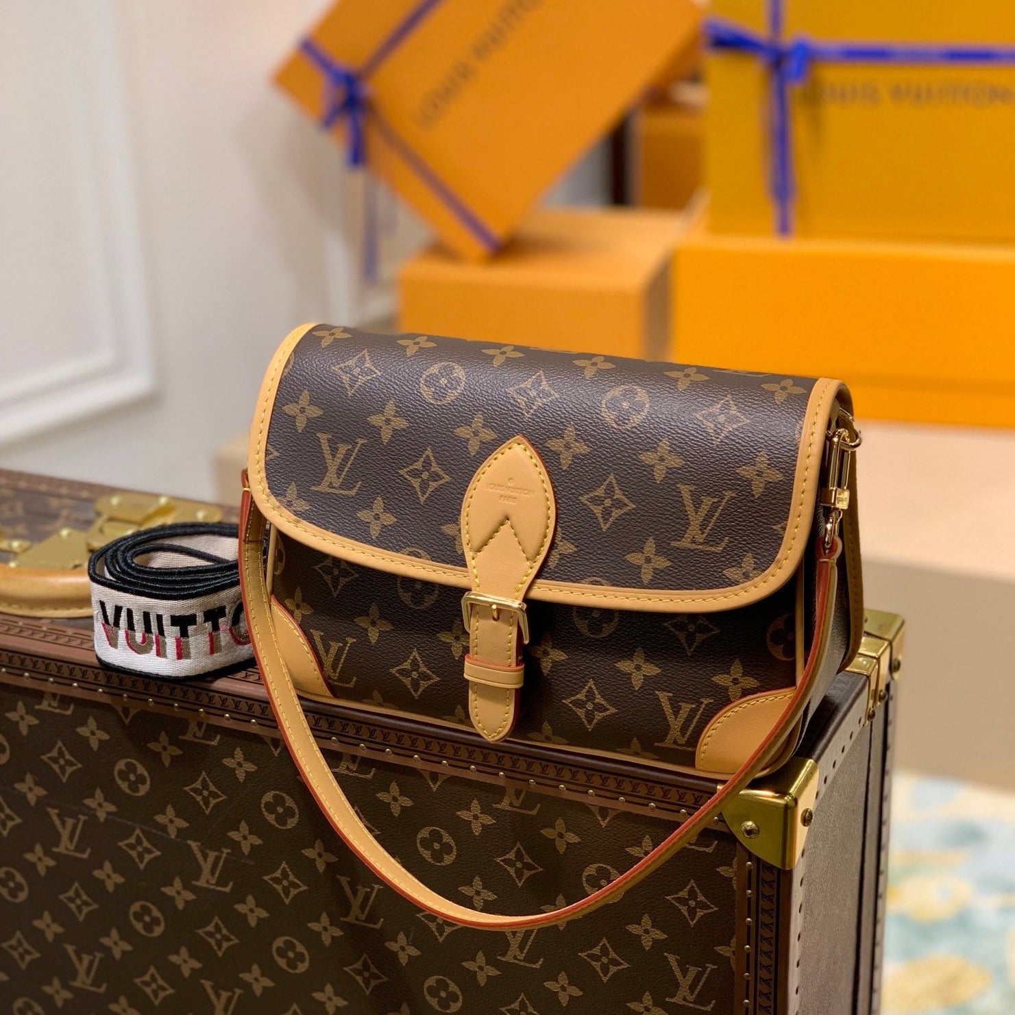 diane 24 brown monogram canvas