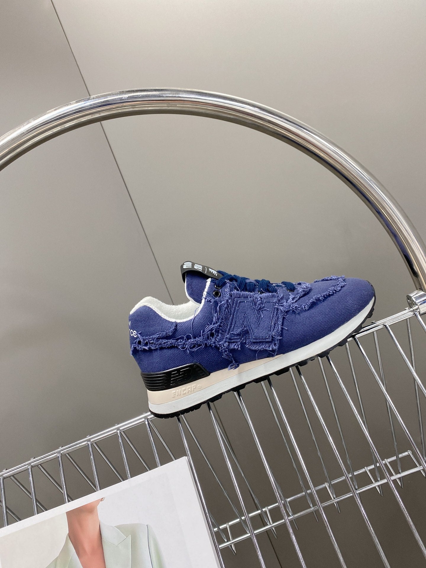 miu sneaker balance 574 blue denim