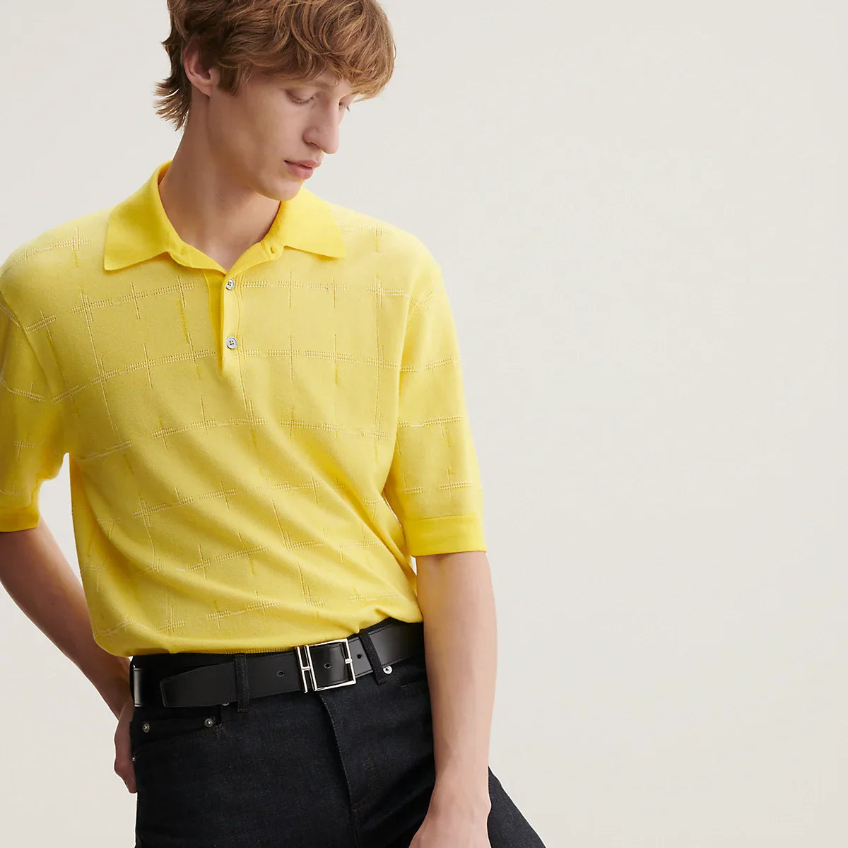 HM Nathan 40mm Belt Black Chocolate Leather 187791