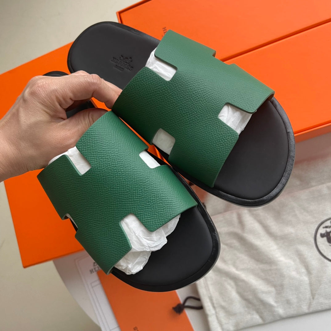 HM Men's Izmir Slide Green Sheepskin 538563