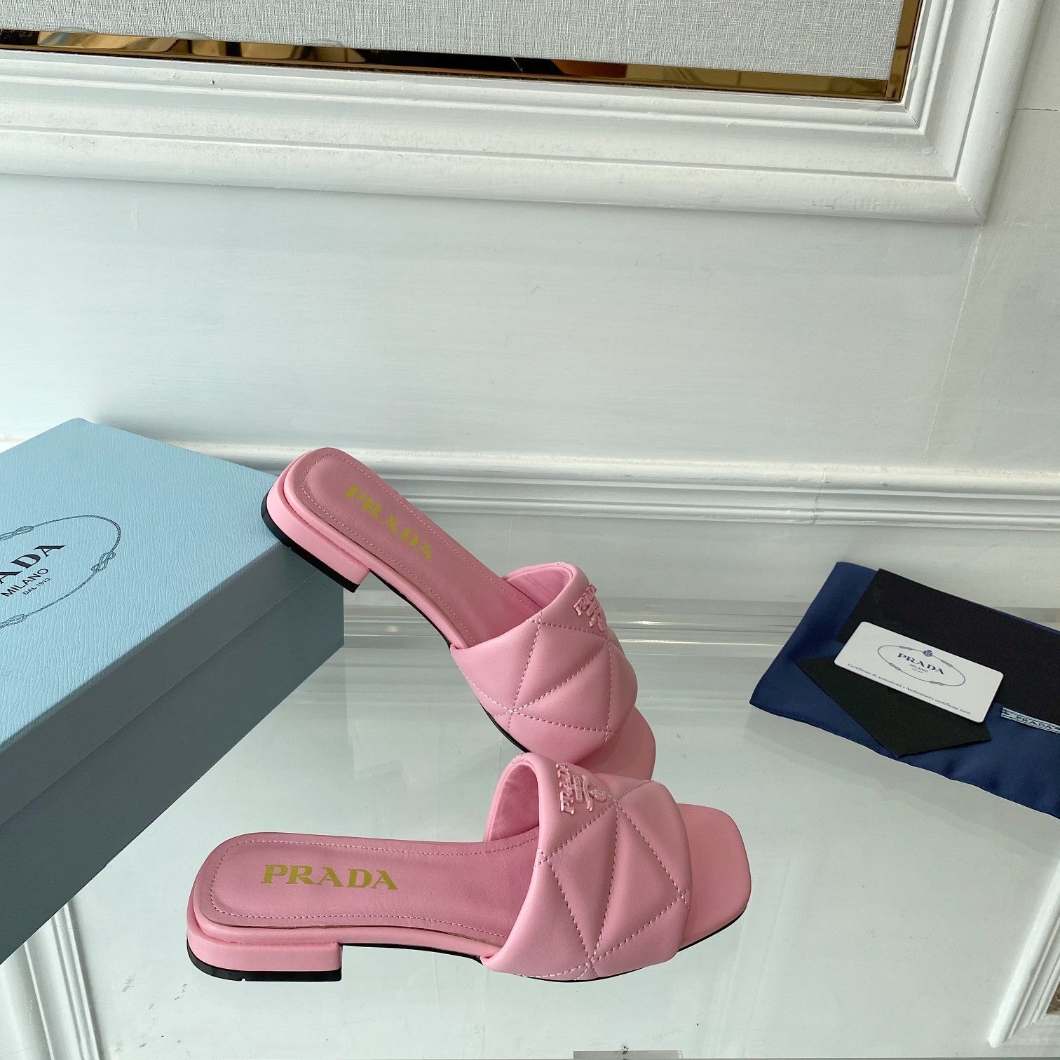 Pra Slide 25 Quilted Pink leather