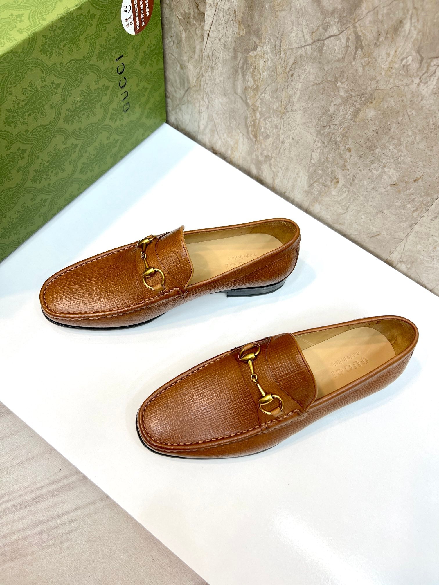 GG Men's Horsebit Loafer Brown Cowhide 522563