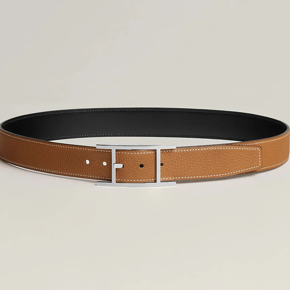 HM Quentin Reversible 32mm Belt Black Brown Leather 187793