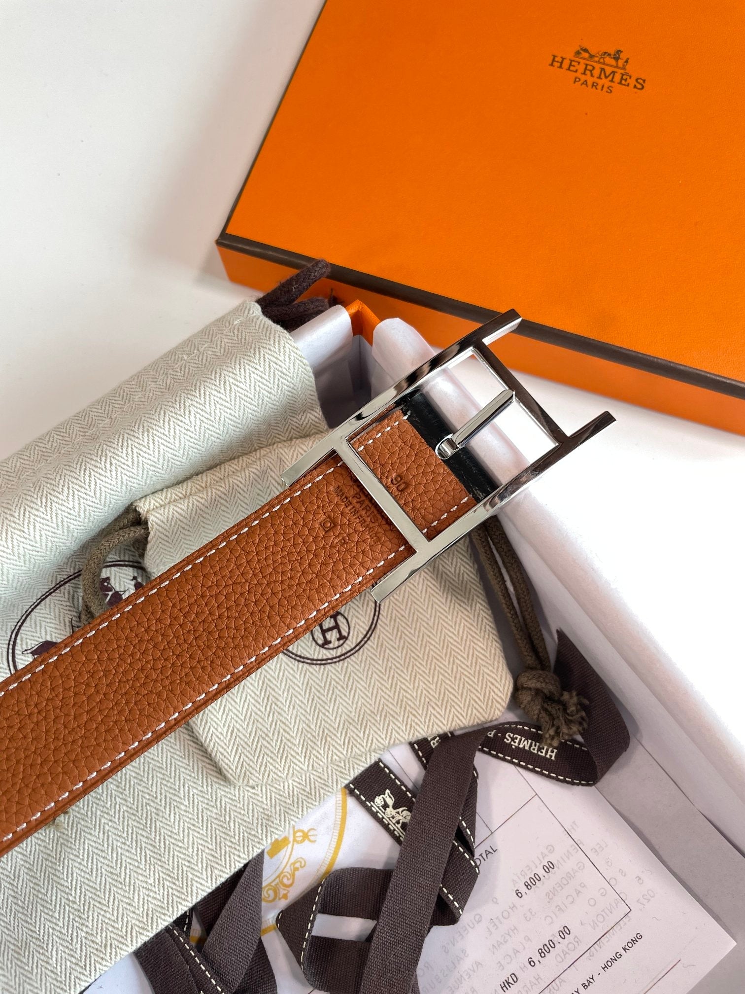 HM Quentin Reversible 32mm Belt Black Brown Leather 187793