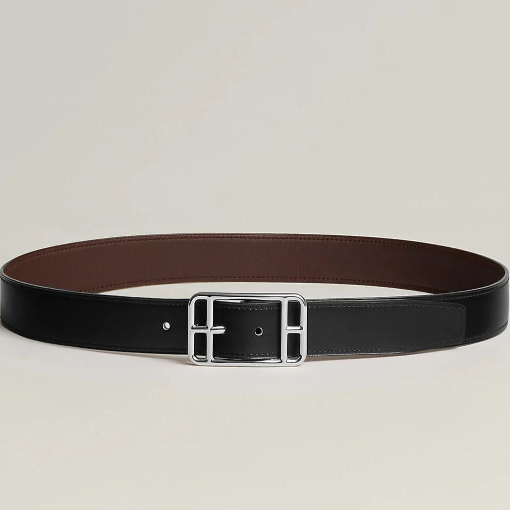 HM Cape Cod 32mm Reversible Belt Black Chocolate Leather 187795
