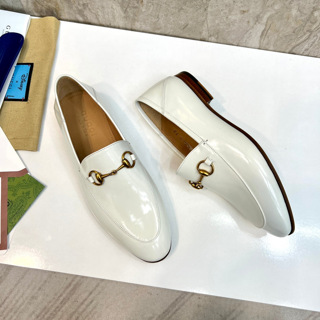 GG Men's Jordaan Loafer White Patent Leather 550350