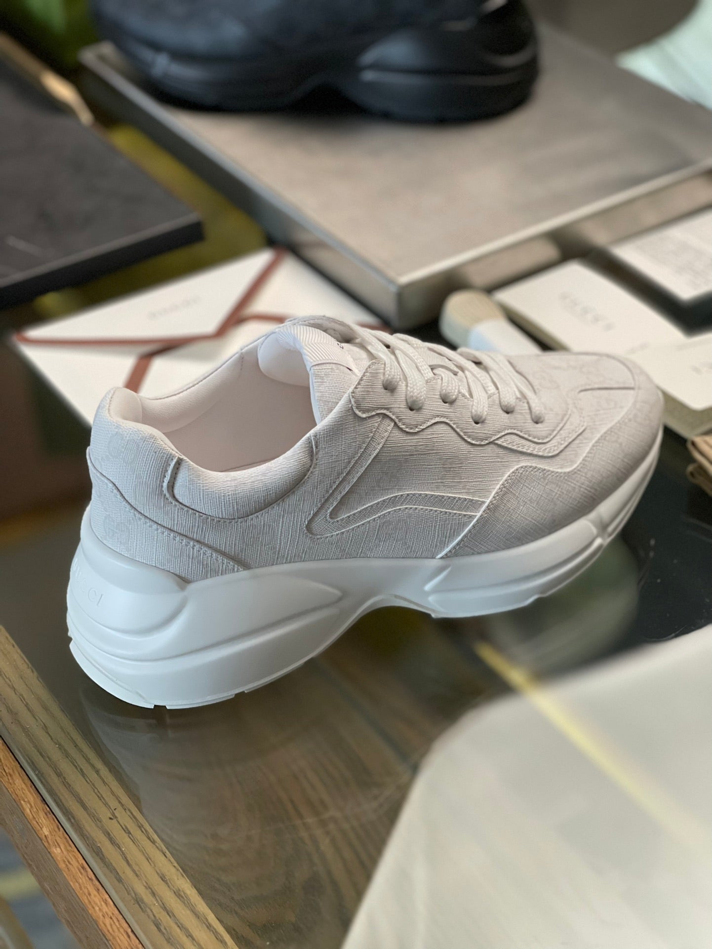 GG Men's Rhyton Sneaker Canvas 524513