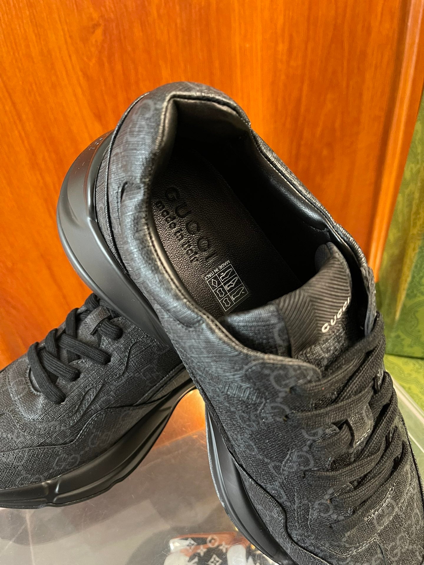 GG Men's Rhyton Sneaker Canvas 524513