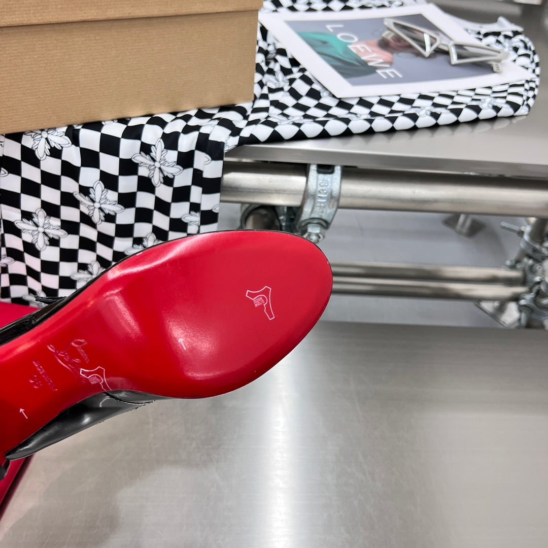 cl miss jane black patent calfskin