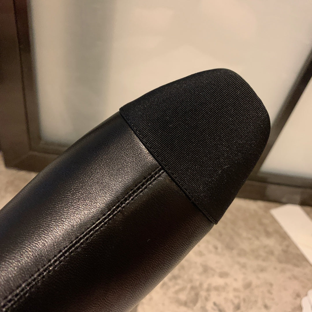 CC Ankle Boots 50mm Black Lambskin And Lycra Fabric 940057