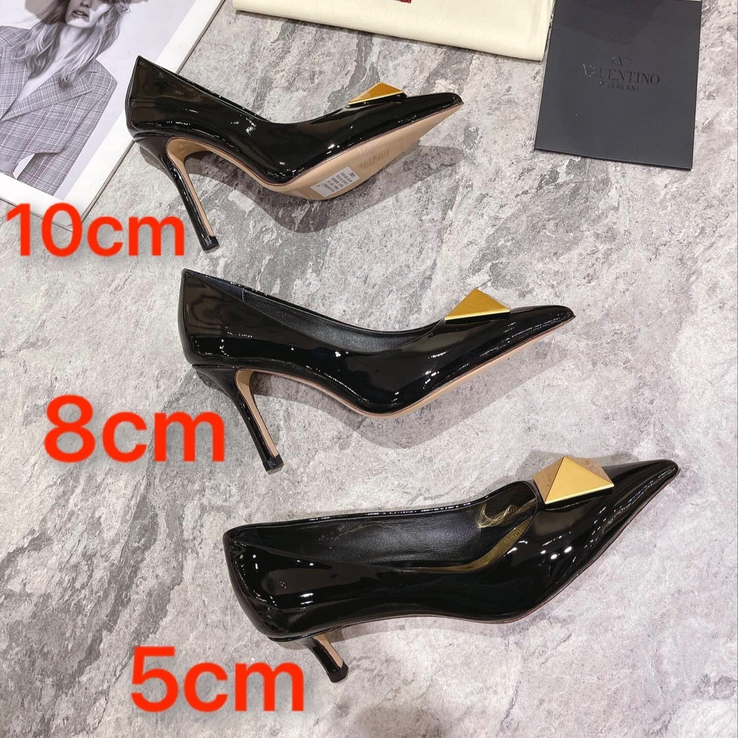 VT 25 Toe Pumps Black Patent Leather