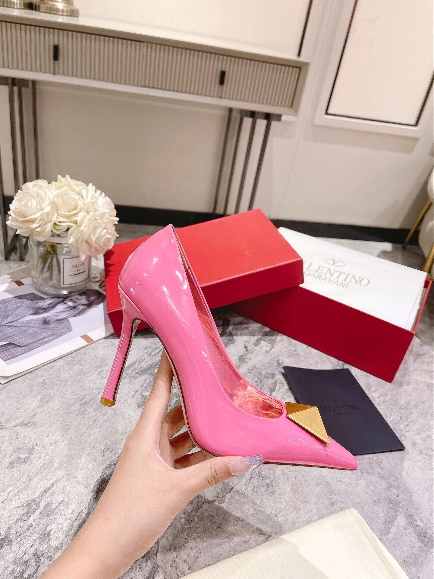 VT 25 Toe Pumps Pink Patent Leather