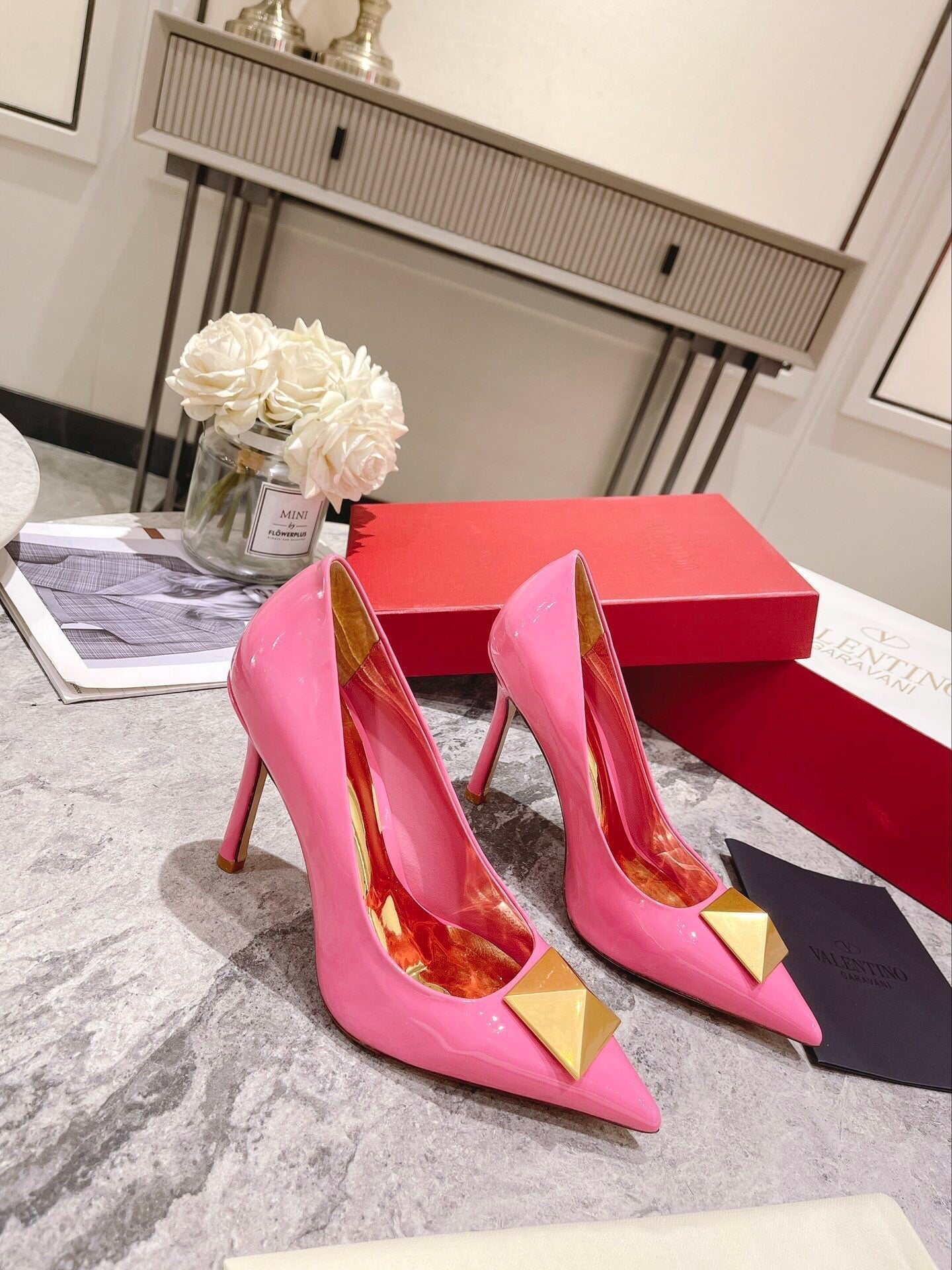 VT 25 Toe Pumps Pink Patent Leather