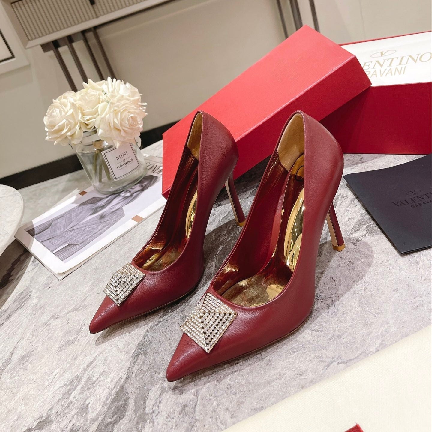 VT 25 Toe Pumps Diamond Red Sheepskin 340213