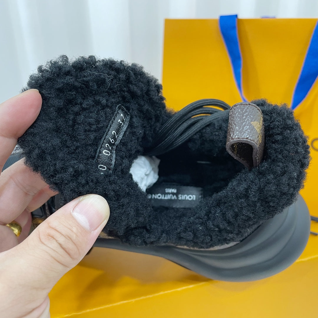 LV Archlight Sneaker Black Mix Dark Brown Monogram Fabric