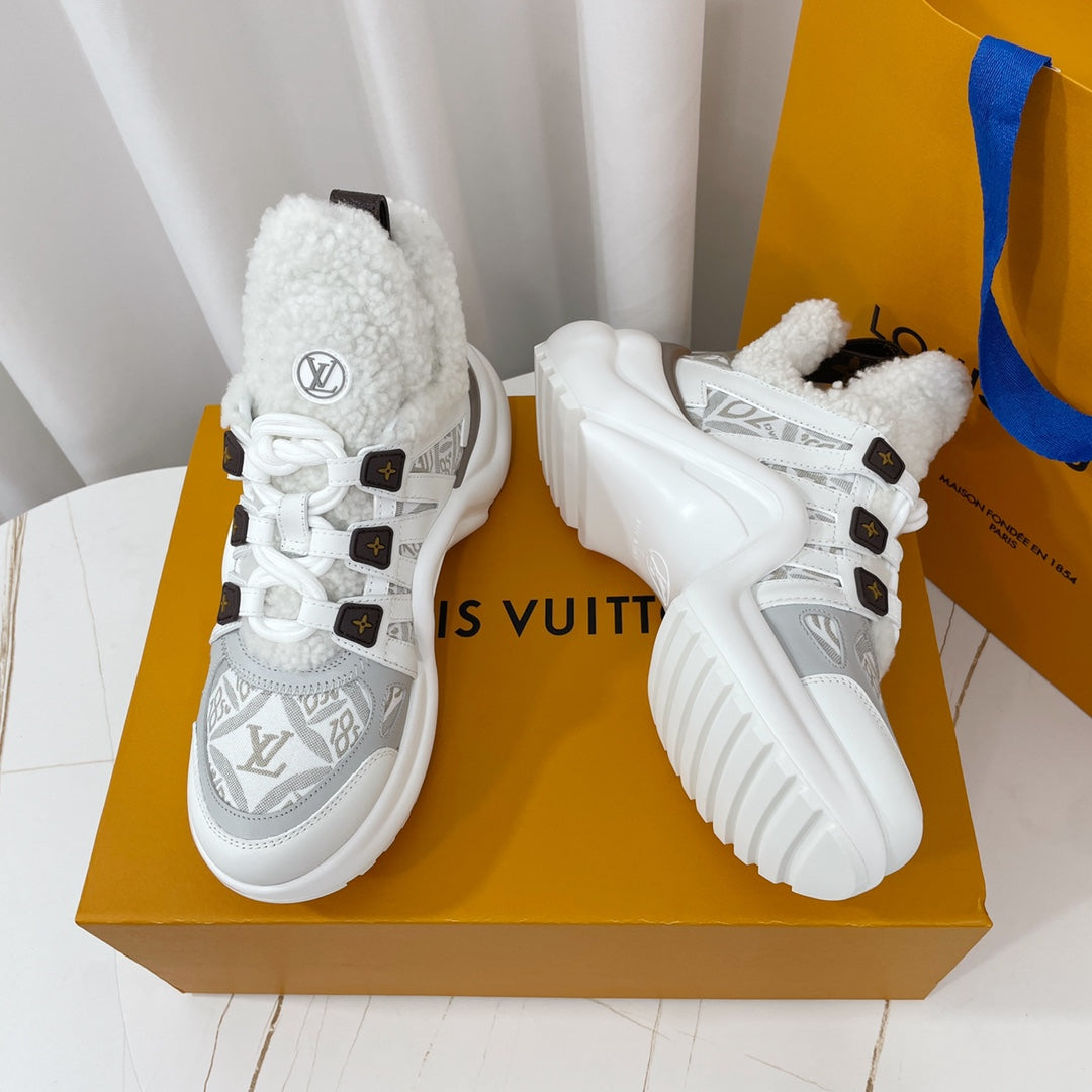 LV Archlight Sneaker White Mix Grey Monogram Lambskin
