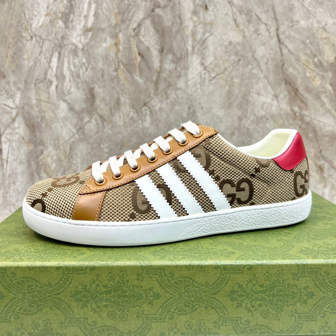 GG x Adidas Men's Sneaker Brown Canvas 525938
