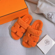 chypre sandal orange lamb wool