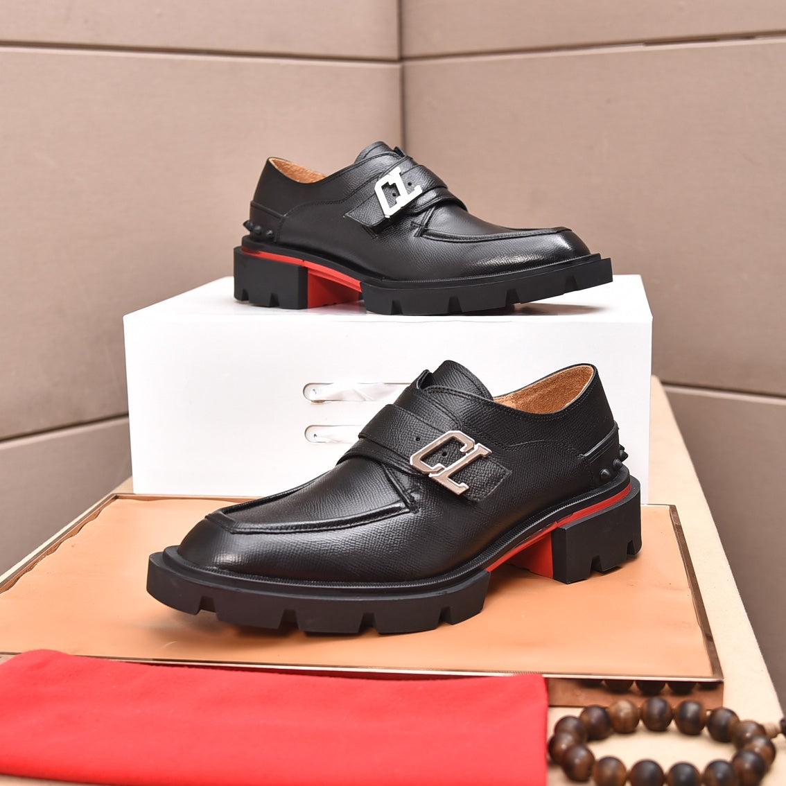cl our georges loafer black calfskin