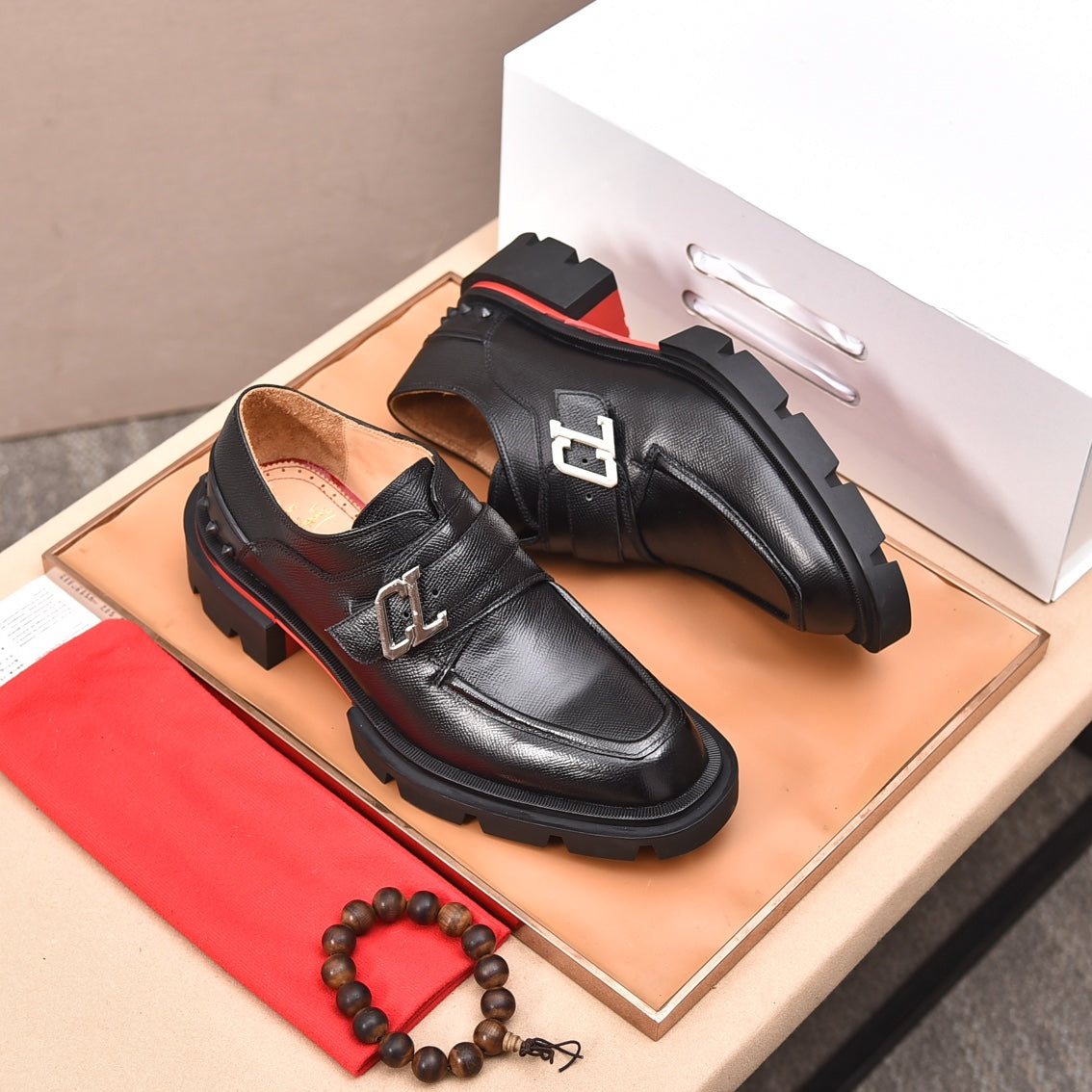 cl our georges loafer black calfskin