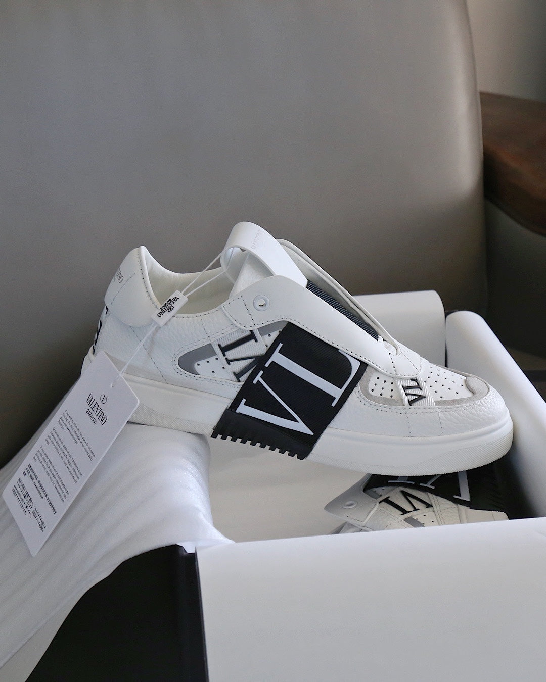 VT 25 Slip-On VL7N Sneaker White Black Cowhide