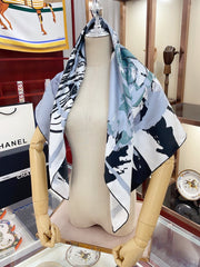 CC Square Scarf 90 CM In Colorful Silk Twill 407435