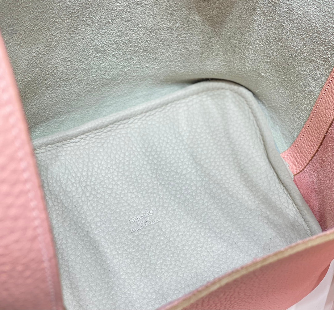 picotin lock 18 pink grey togo shw