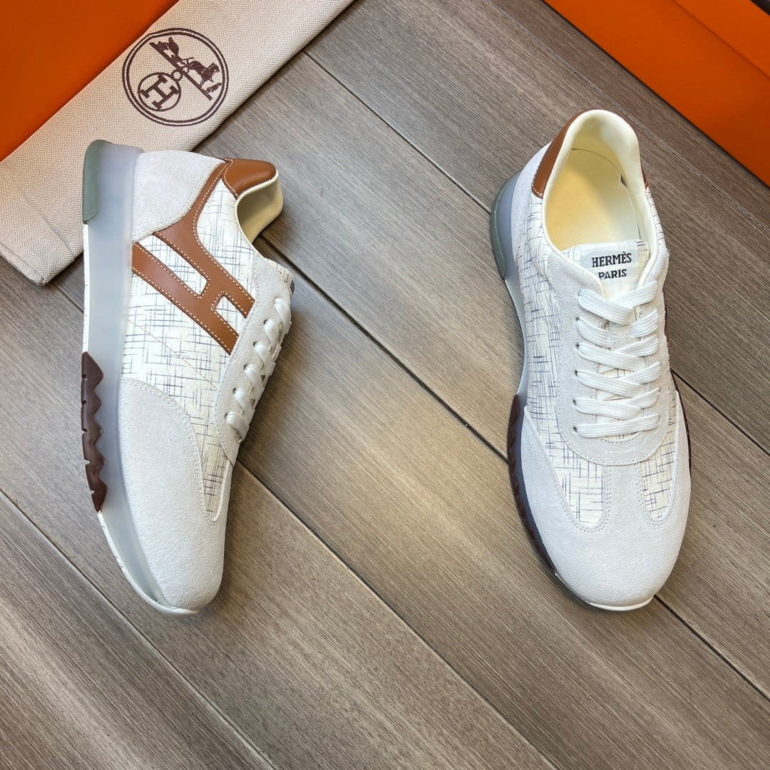 HM TRAIL SNEAKER WHITE AND LIGHT GRAY CANVAS