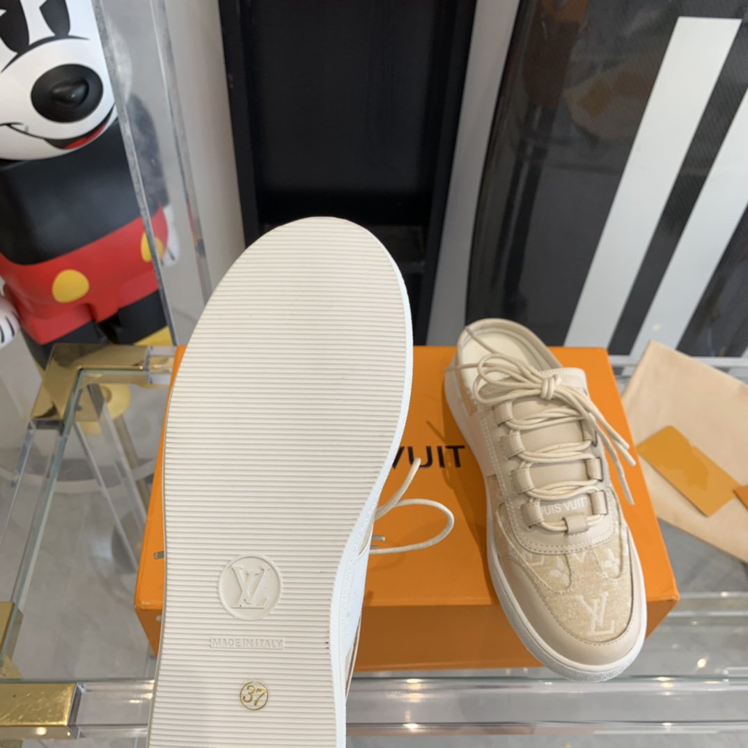 LOUS OPEN BACK SNEAKER BEIGE