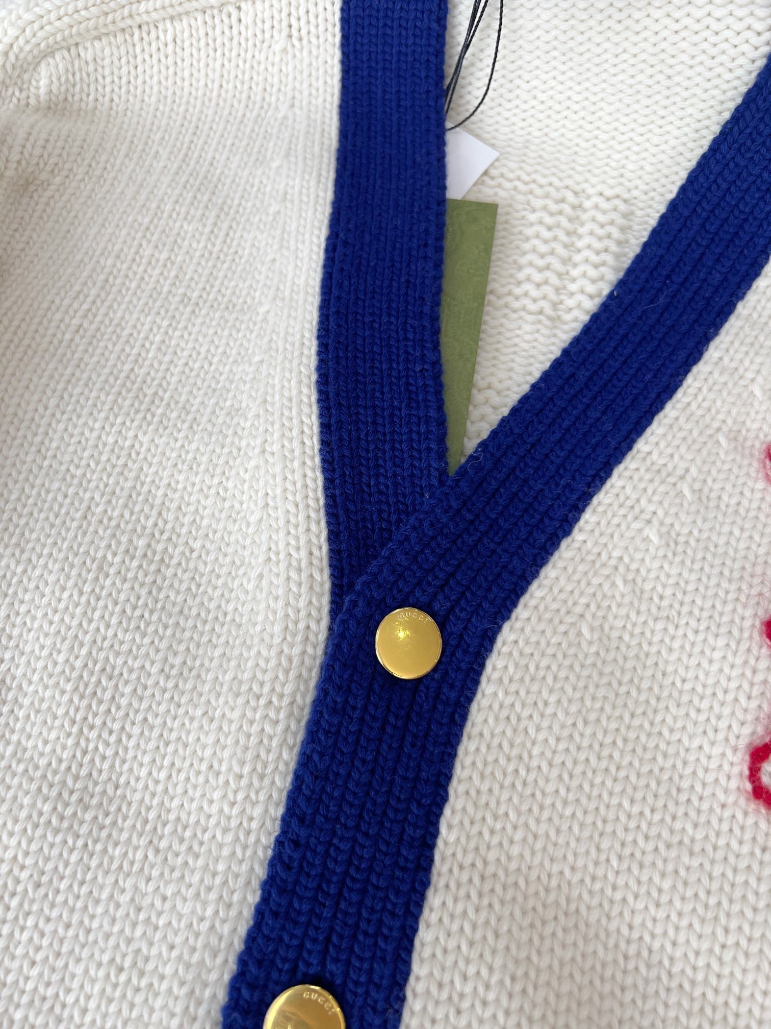 GG 25 Rabbit Cardigan White Wool 0003