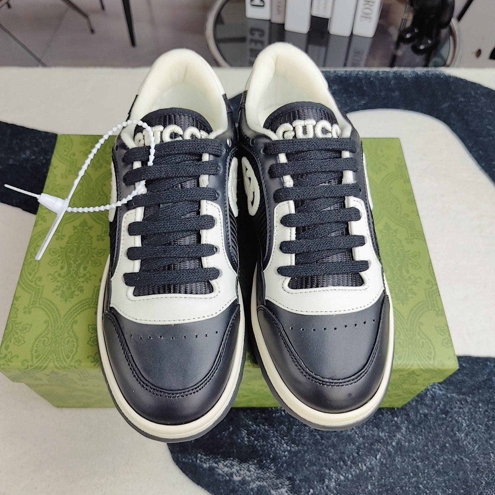 GG Men's MAC80 Sneaker Black Cowhide 523619