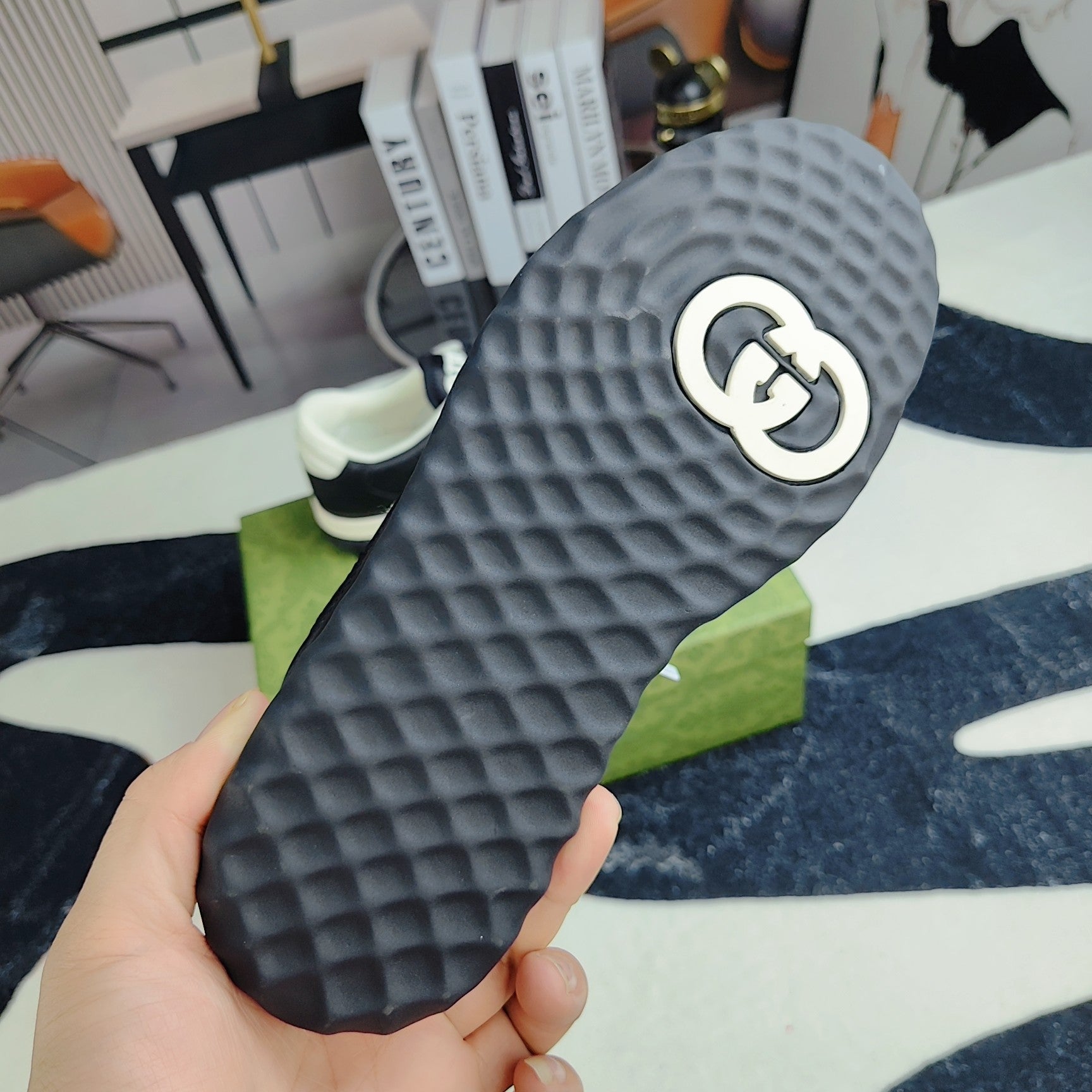 GG Men's MAC80 Sneaker Black Cowhide 523619