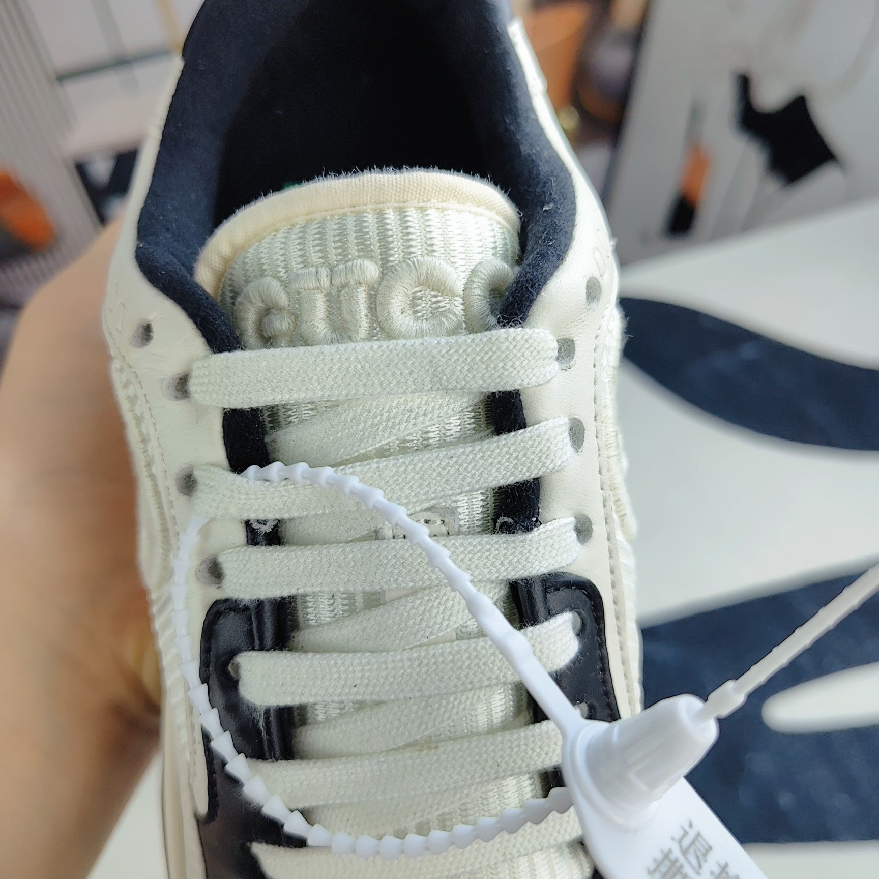 GG Men's MAC80 Sneaker White Black Cowhide 523623