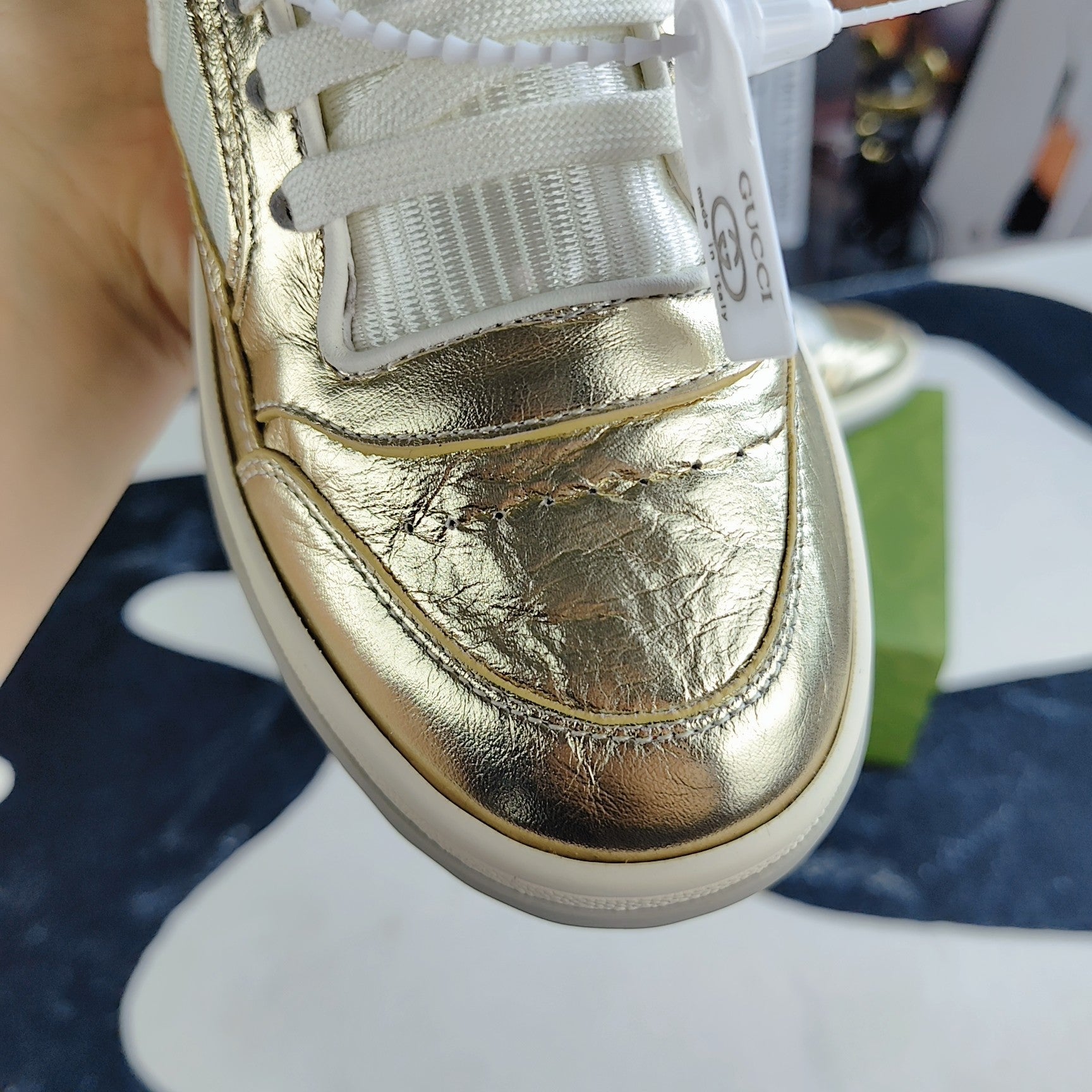 GG Men's MAC80 Sneaker Gold Cowhide 523617