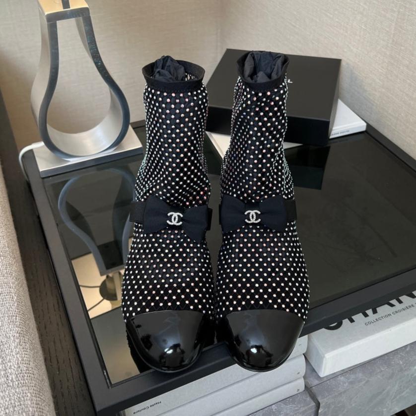 CC Ankle Boot Glitter Black