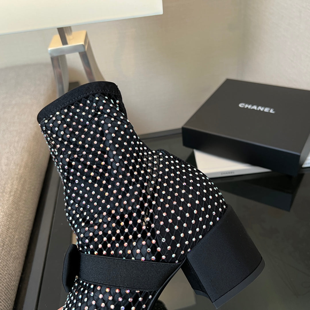 CC Ankle Boot Glitter Black