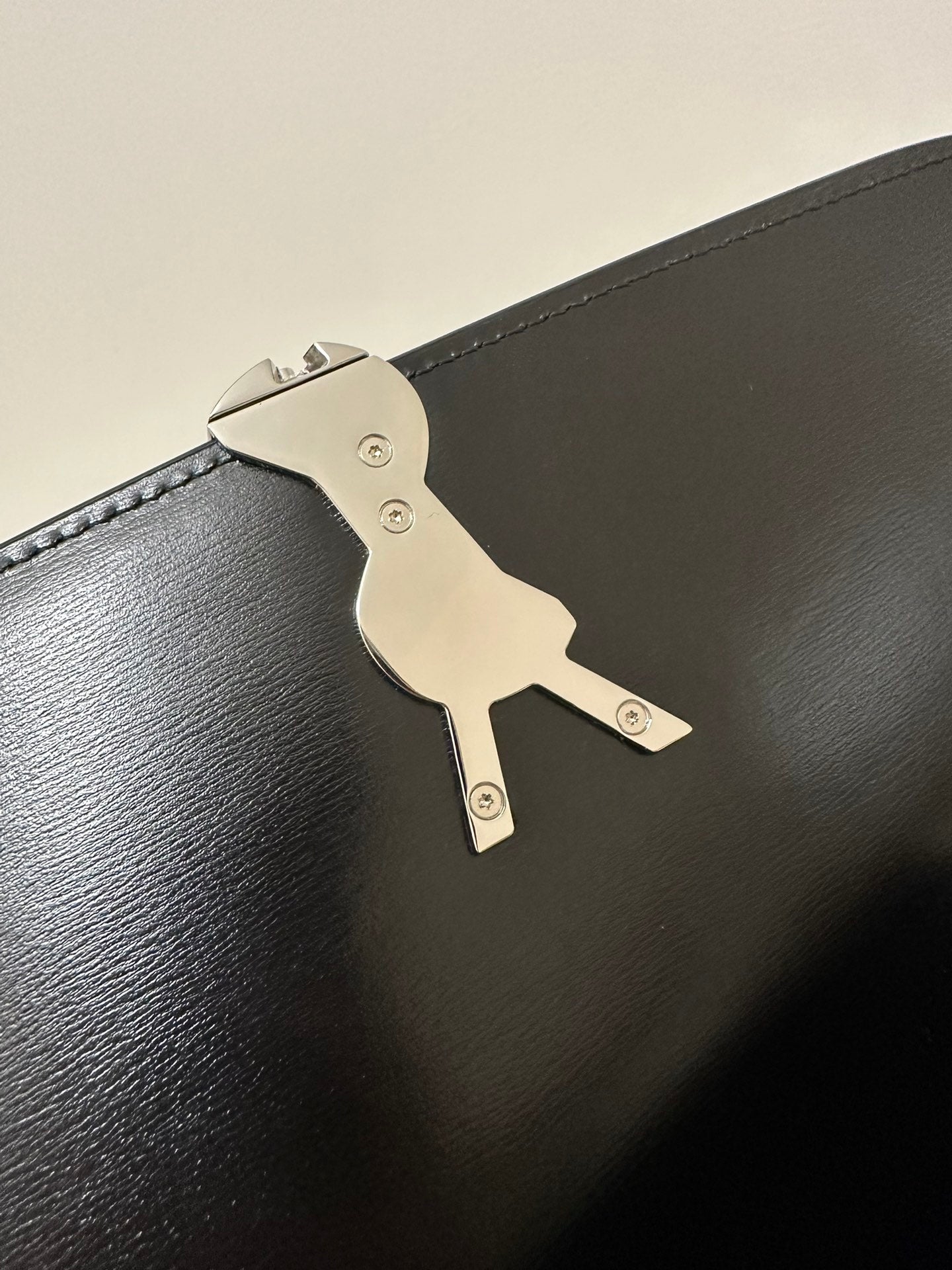 YSL Solferino Small Satchel Bag Black Silver Calfskin 339491