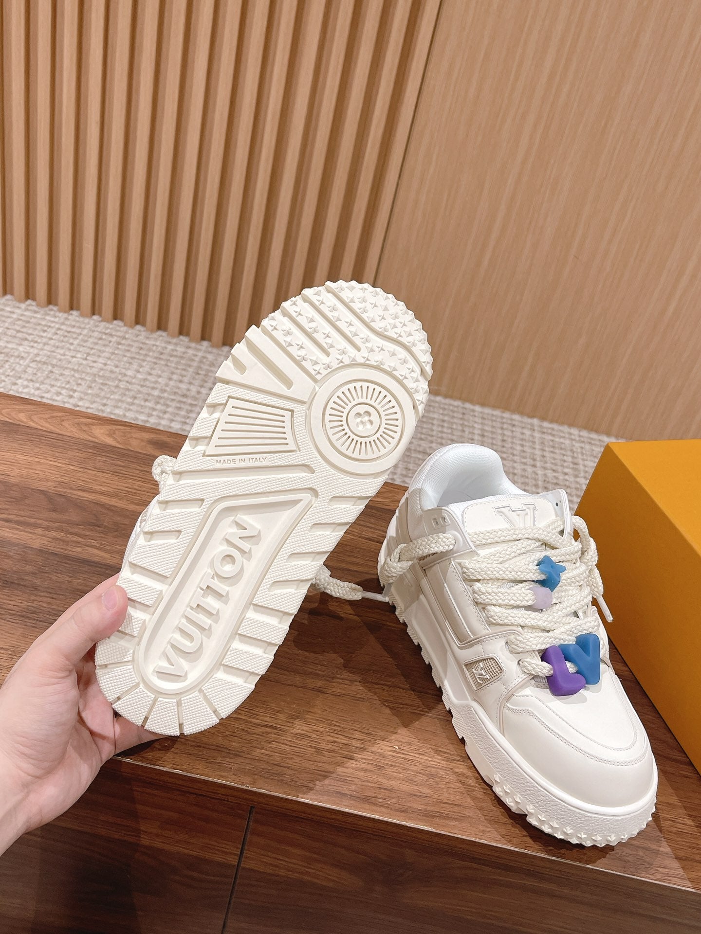 LV Trainer Maxi Sneaker White Calfskin