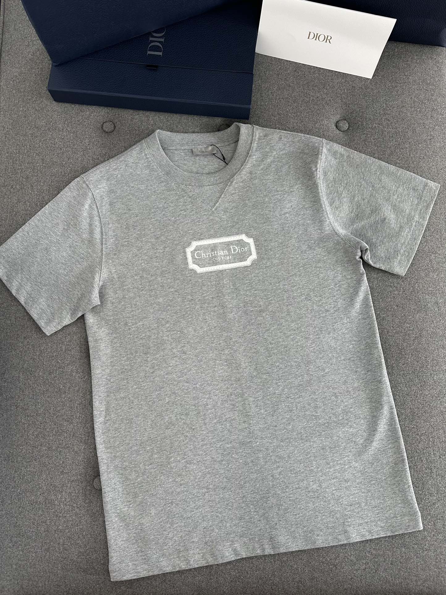 CD Loose T-shirt Gray Cotton