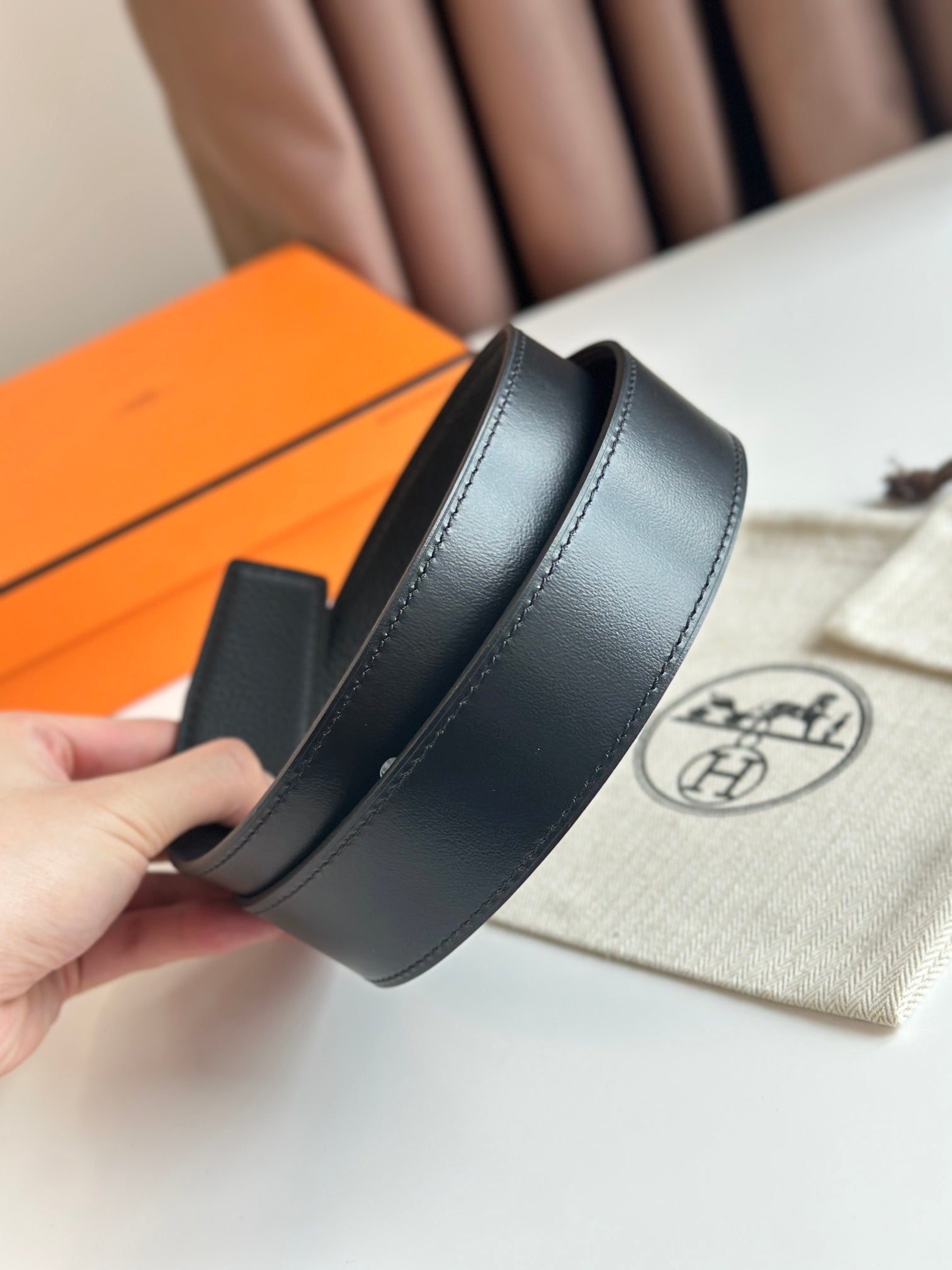 HM Nathan 40mm Belt Black Leather 187799