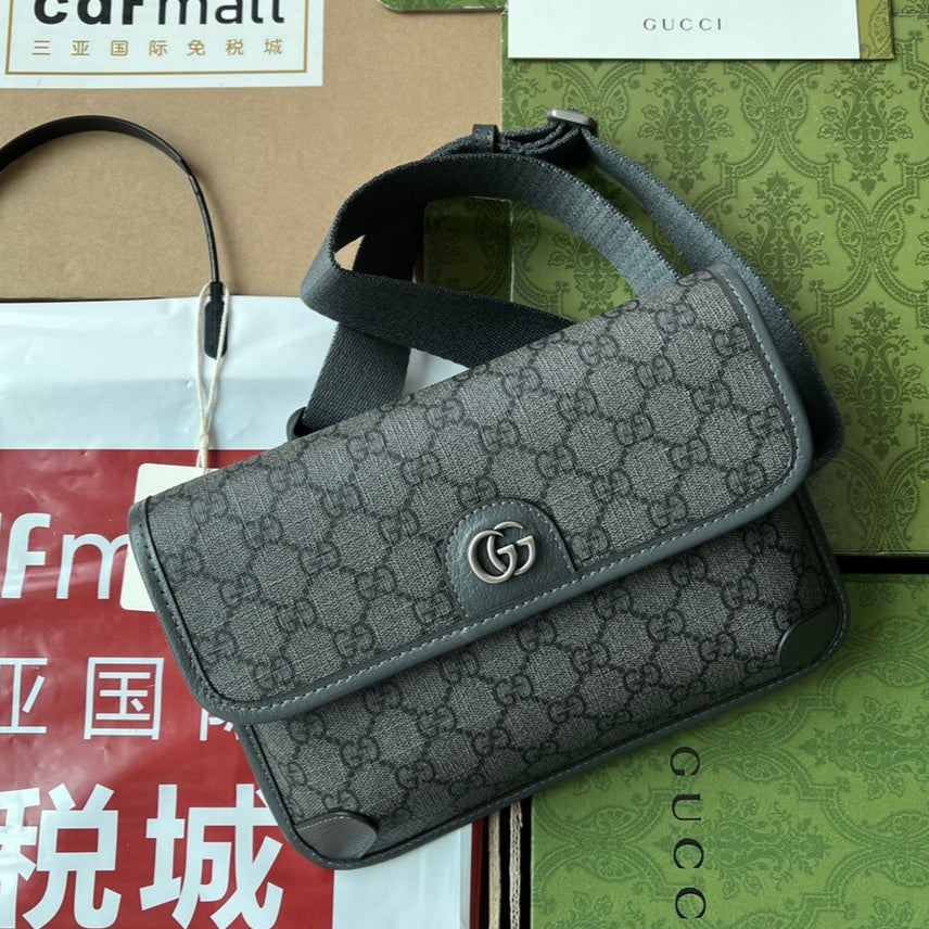 Gucci Waist Bag Grey Canvas 239995