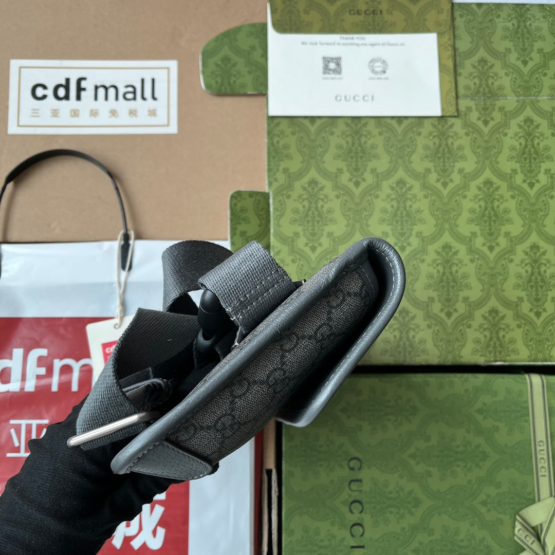 Gucci Waist Bag Grey Canvas 239995