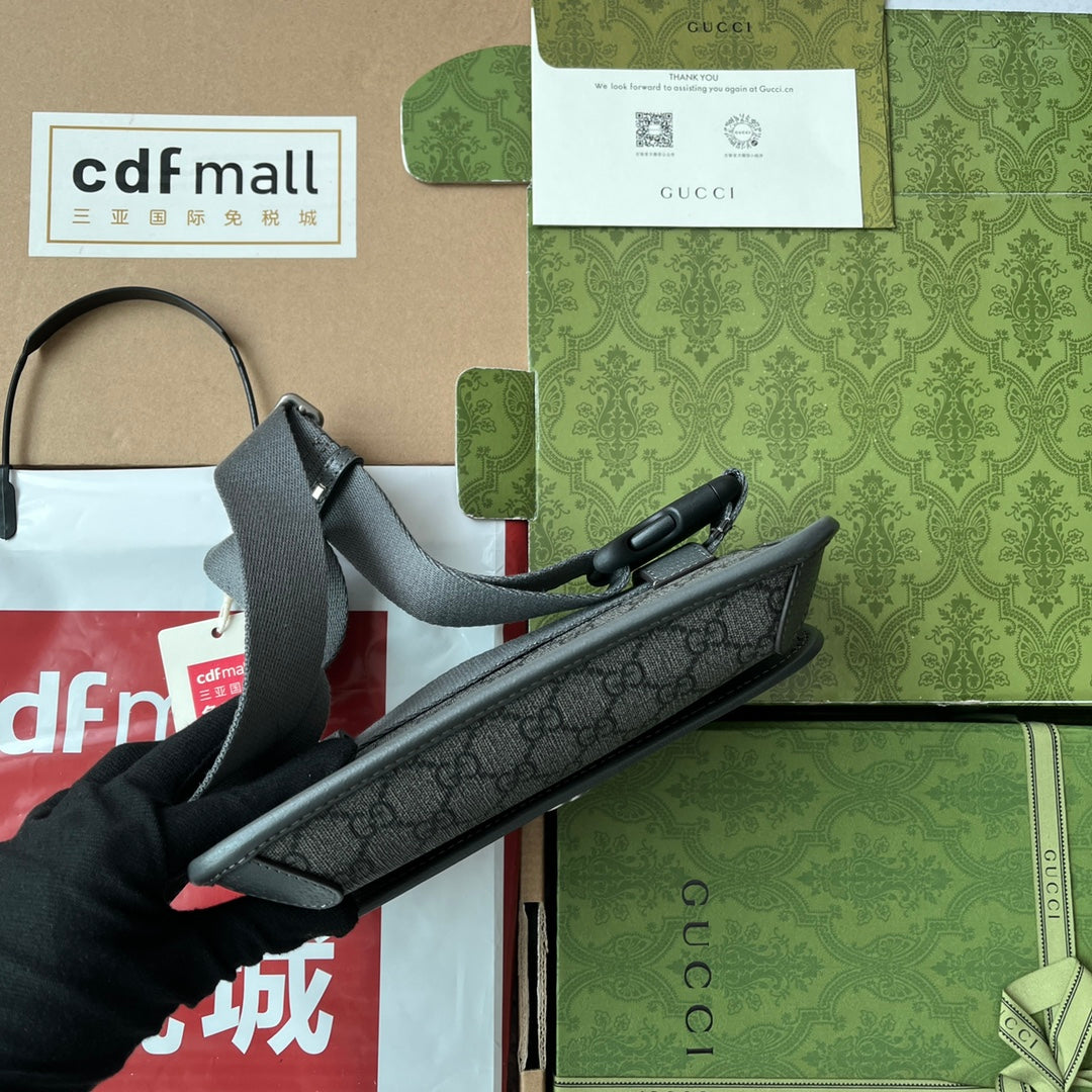 Gucci Waist Bag Grey Canvas 239995