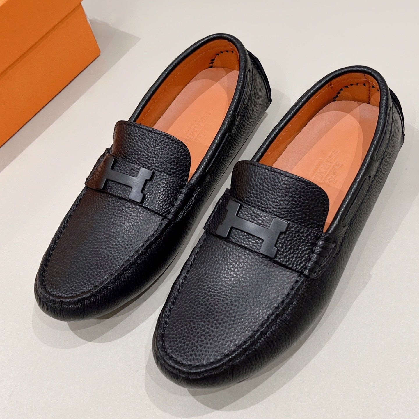 HM Men's Loafer Black Cowhide 557566