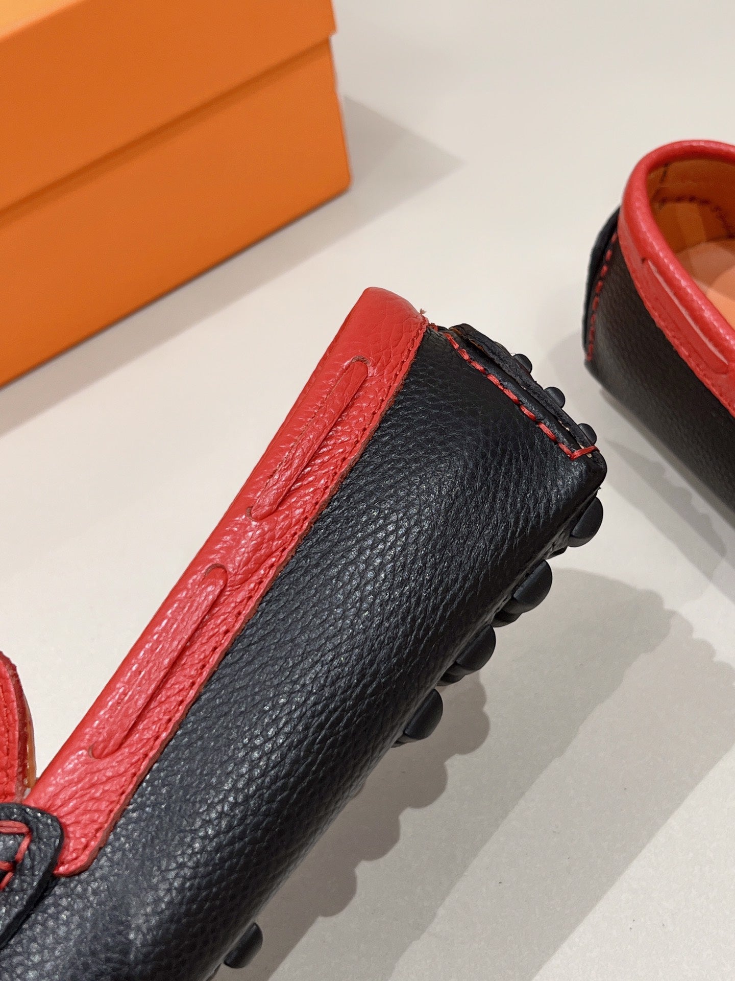 HM Men's Loafer Red Cowhide 557572